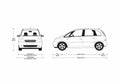Blueprint Opel Meriva Microvan 2007 A4 Photo Print