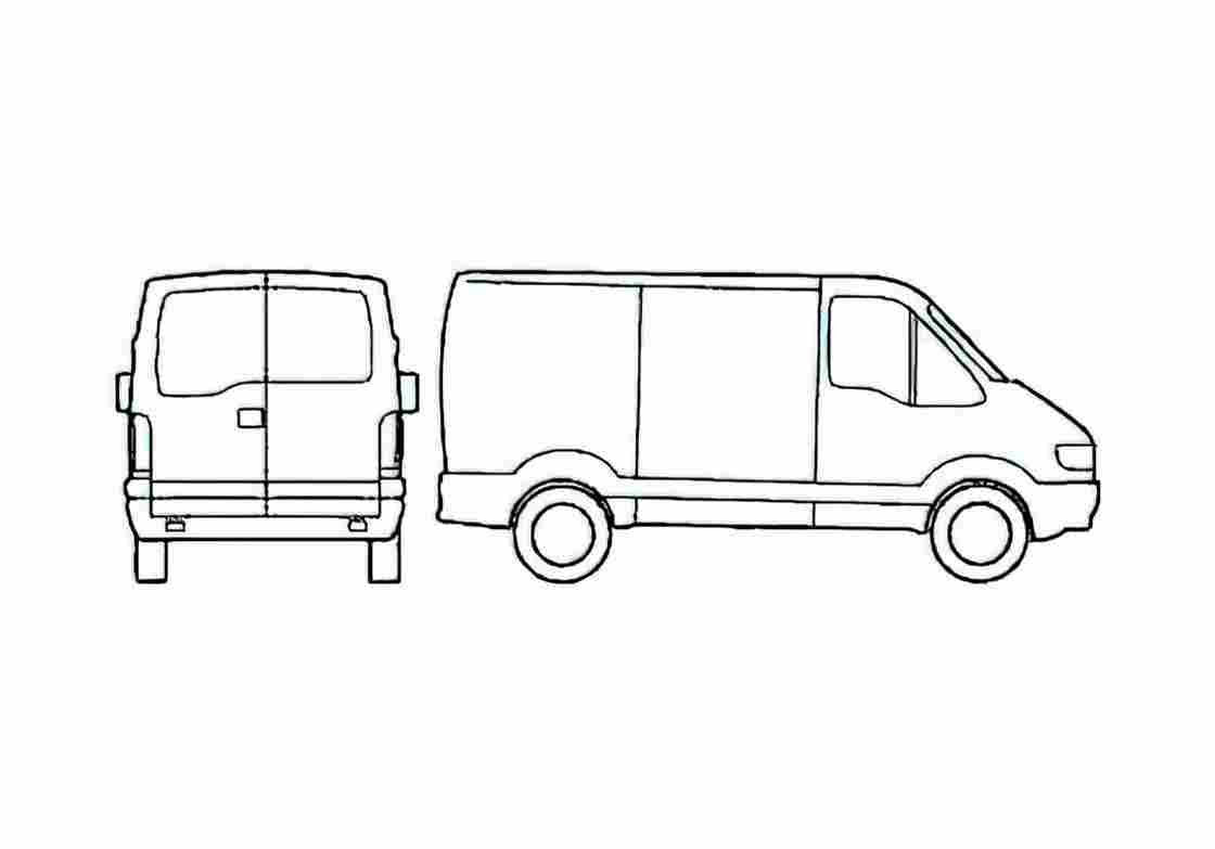 Blueprint Opel Movano Van 2005 A4 Photo Print