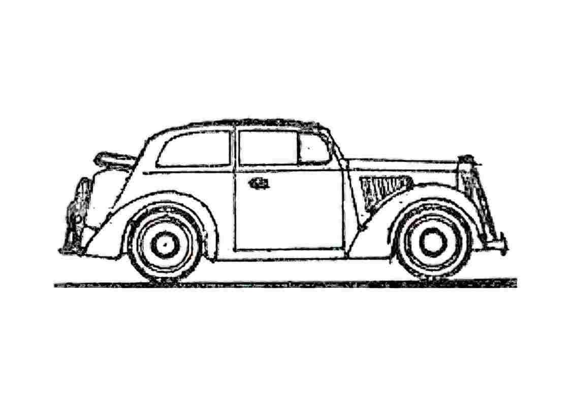 Blueprint Opel Olympia Cabriolet 1935 A4 Photo Print