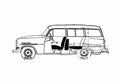 Blueprint Opel Olympia Rekord Wagon 1956 A4 Photo Print