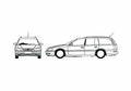 Blueprint Opel Omega Wagon 1990 A4 Photo Print