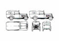 Blueprint Opel P4 Van 1938 A4 Photo Print