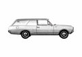 Blueprint Opel Rekord C 2 door Van 1967 A4 Photo Print