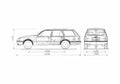 Blueprint Opel Rekord Caravan Wagon 1982 A4 Photo Print