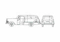 Blueprint Opel Rekord Wagon 1961 A4 Photo Print