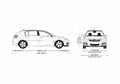 Blueprint Opel Signum Hatchback 2007 A4 Photo Print