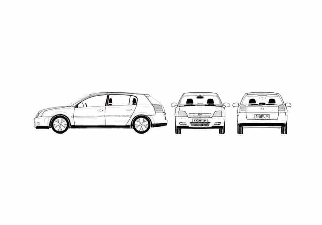 Blueprint Opel Signum Wagon 2005 A4 Photo Print