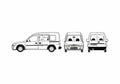 Blueprint Opel Tour Pick up 2005 A4 Photo Print