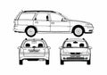 Blueprint Opel Vectra B Caravan Wagon 1995 A4 Photo Print