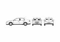 Blueprint Opel Vectra Sedan 2005 A4 Photo Print