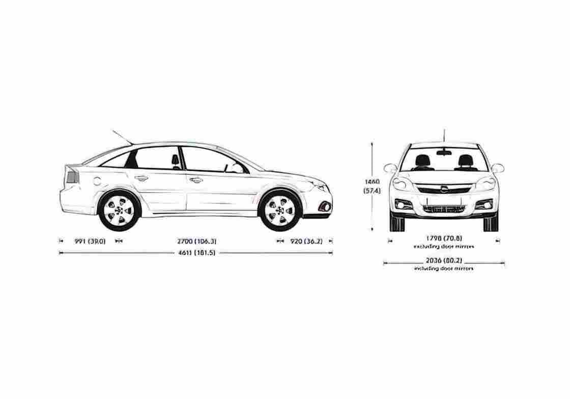 Blueprint Opel Vectra Sedan 2007 A4 Photo Print