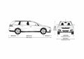 Blueprint Opel Vectra Station Wagon 2007 A4 Photo Print