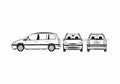 Blueprint Opel Zafira Minivan 2005 A4 Photo Print