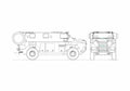 Blueprint Oshkosh Bushmaster Truck 2010 A4 Photo Print