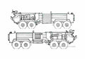 Blueprint Oshkosh DA 1500 Truck A4 Photo Print