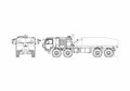 Blueprint Oshkosh HEMTT A3 Truck 2007 A4 Photo Print