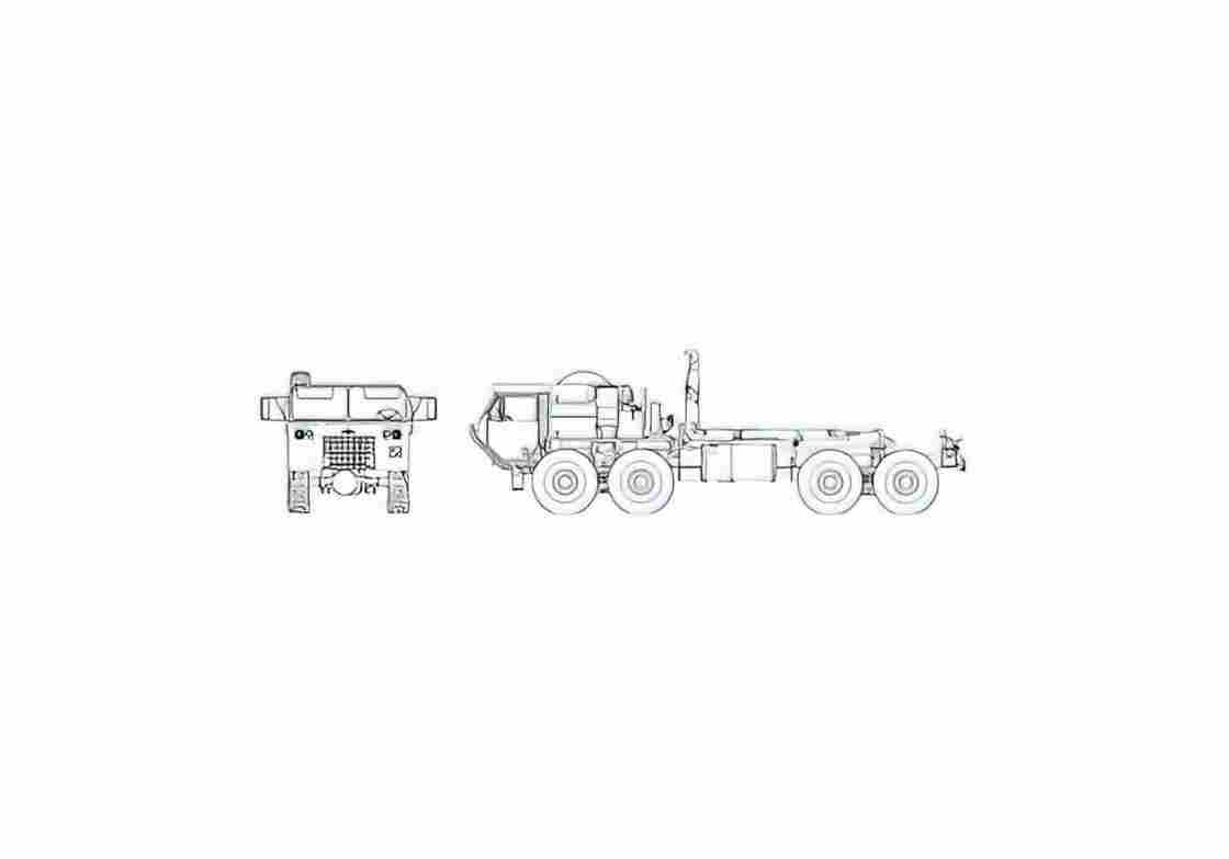 Blueprint Oshkosh HEMTT LHS Truck 01 A4 Photo Print