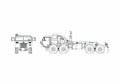 Blueprint Oshkosh HEMTT M1120 LHS Truck 2006 A4 Photo Print