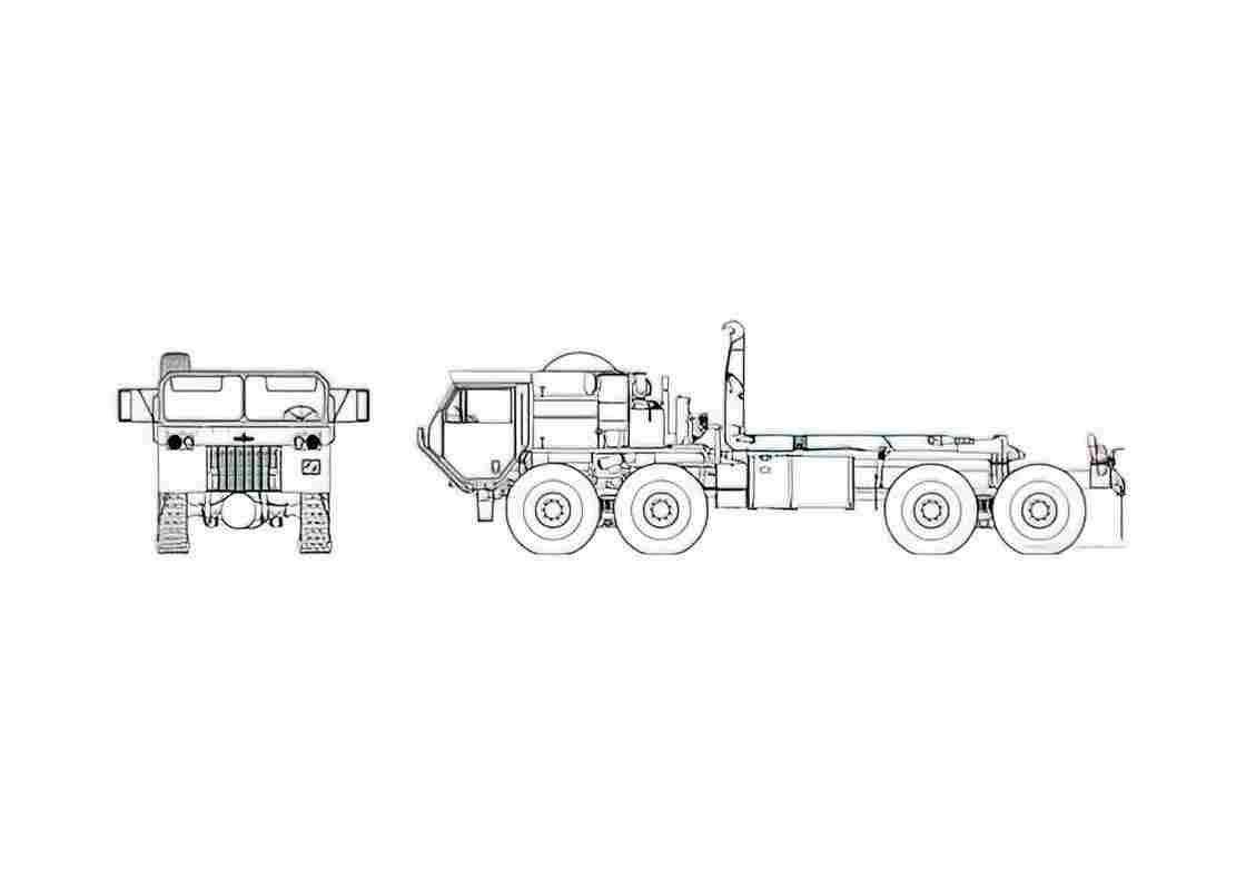 Blueprint Oshkosh HEMTT M1120 LHS Truck 2006 A4 Photo Print