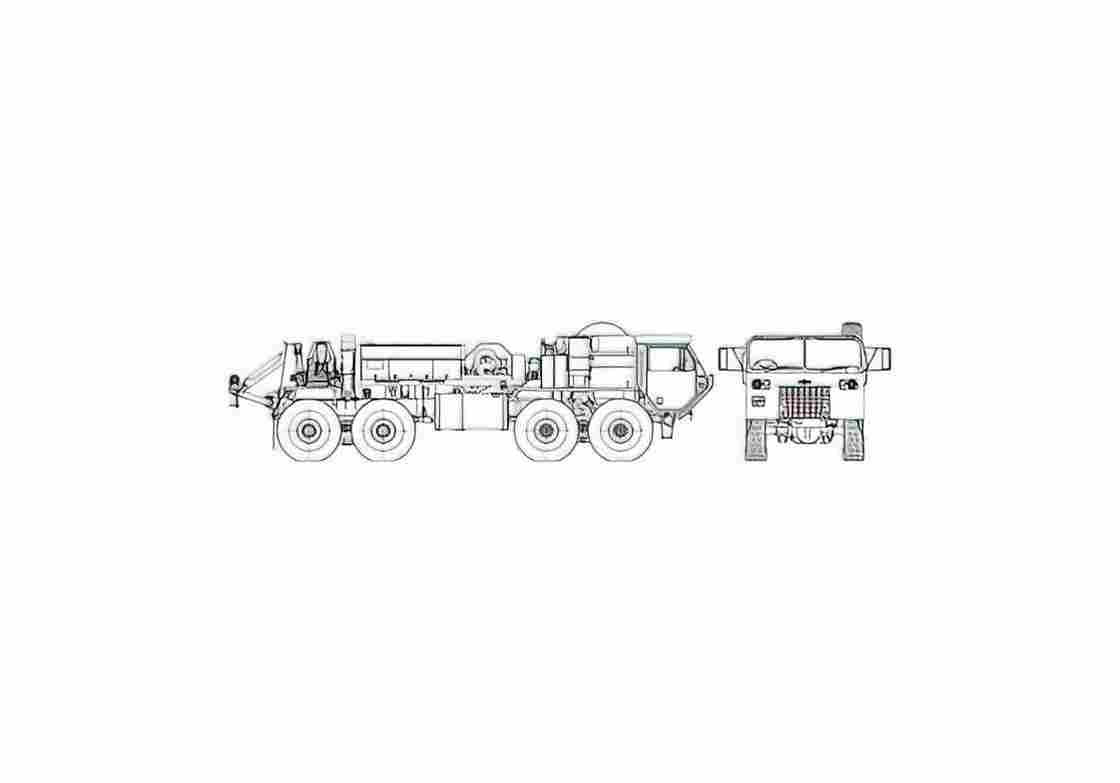 Blueprint Oshkosh HEMTT M984 A2 Wrecker Truck 2006 01 A4 Photo Print