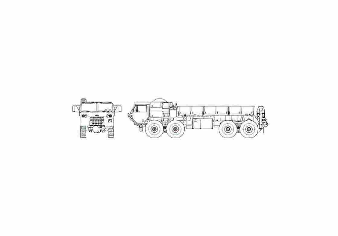 Blueprint Oshkosh HEMTT M997 A2 Truck 01 A4 Photo Print