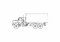 Blueprint Oshkosh LHS 9 ton 6x6 Truck 2006 01 A4 Photo Print