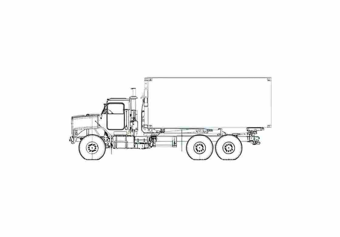 Blueprint Oshkosh LHS 9 ton 6x6 Truck 2006 01 A4 Photo Print