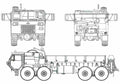 Blueprint Oshkosh M977 8x8 Truck A4 Photo Print