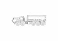 Blueprint Oshkosh PLS Fuel Truck 2006 01 A4 Photo Print