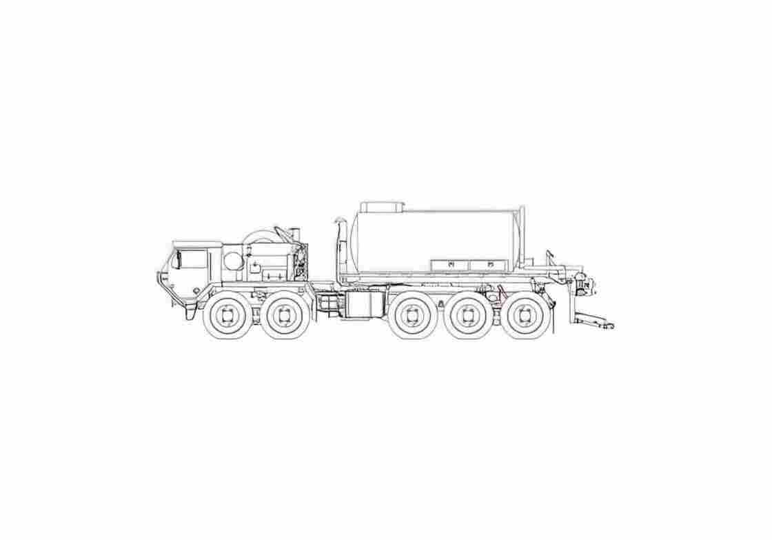 Blueprint Oshkosh PLS M4 Bituminous Truck 2006 01 A4 Photo Print