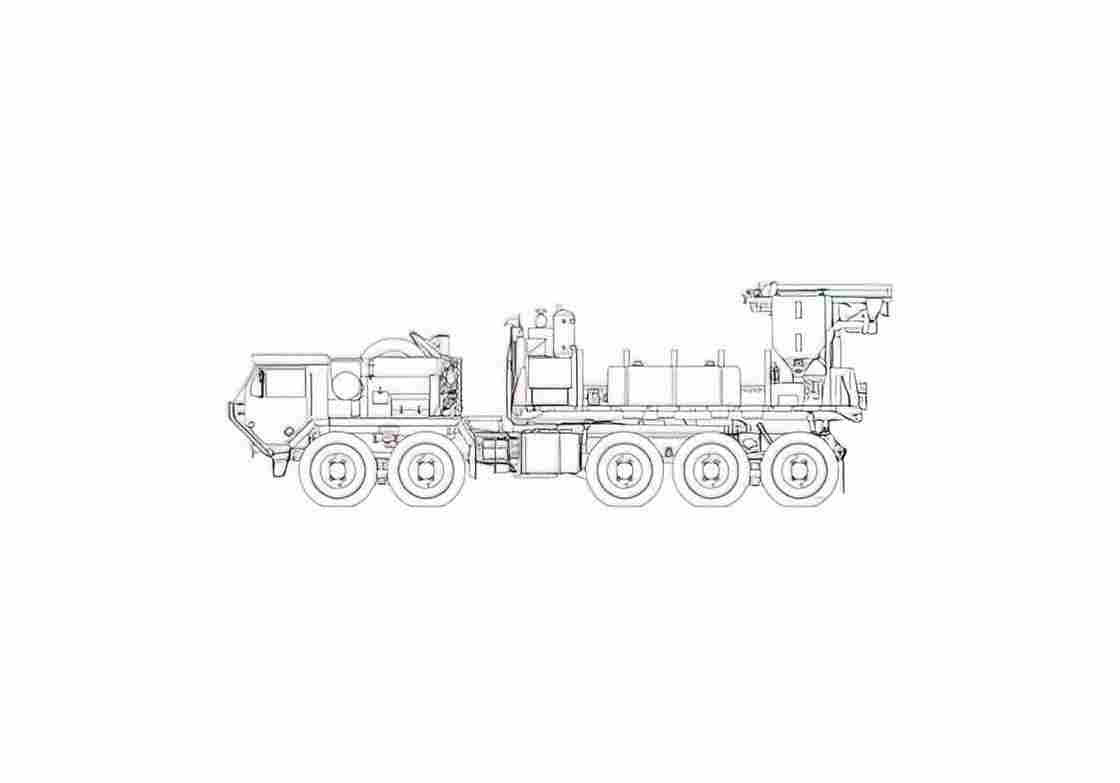 Blueprint Oshkosh PLS M5 Concrete Mixer Truck 2006 01 A4 Photo Print