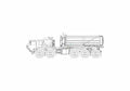 Blueprint Oshkosh PLS M6 Dump Truck 2006 01 A4 Photo Print