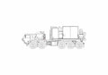 Blueprint Oshkosh PLS M7 FRS H Truck 2006 01 A4 Photo Print