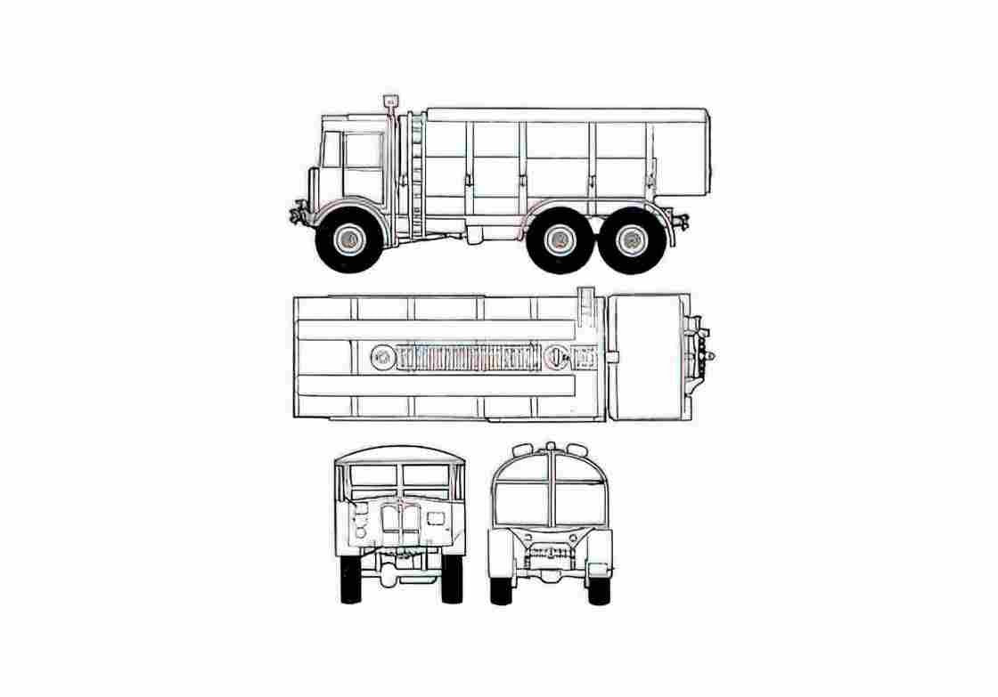 Blueprint Other AEC Matador Truck 1941 A4 Photo Print
