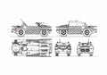 Blueprint Other AS 42 Sahariana Truck A4 Photo Print