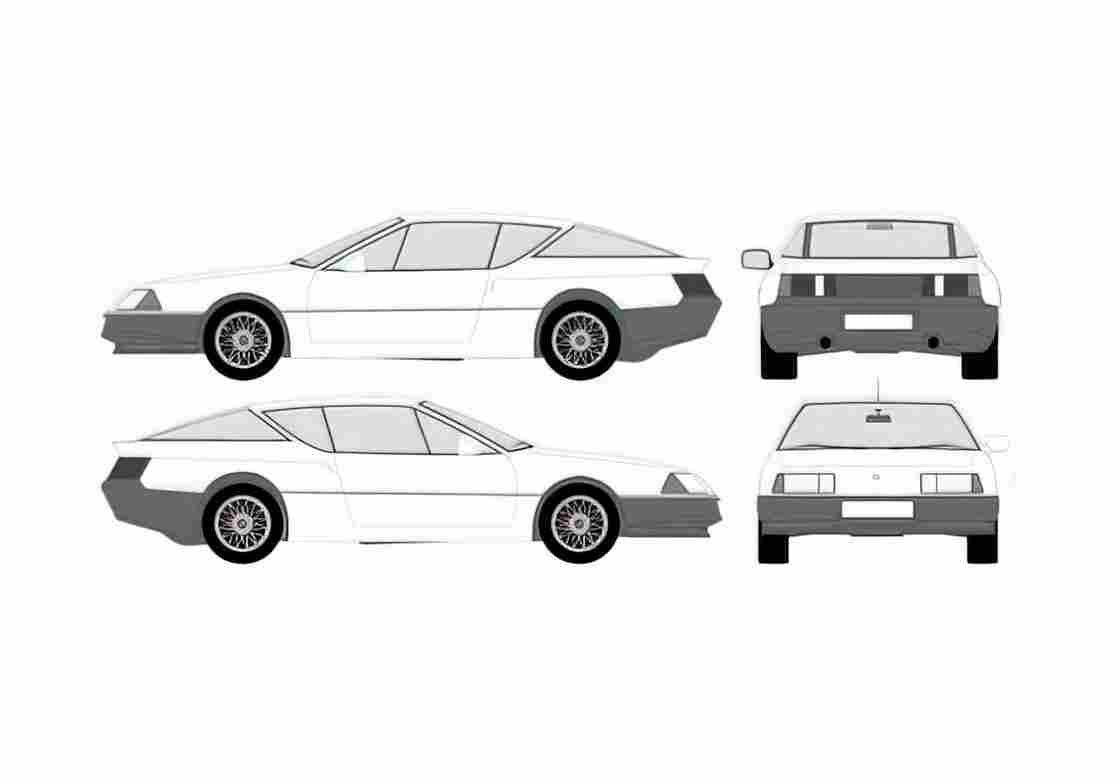 Blueprint Other Alpine A310 Hatchback 1986 A4 Photo Print
