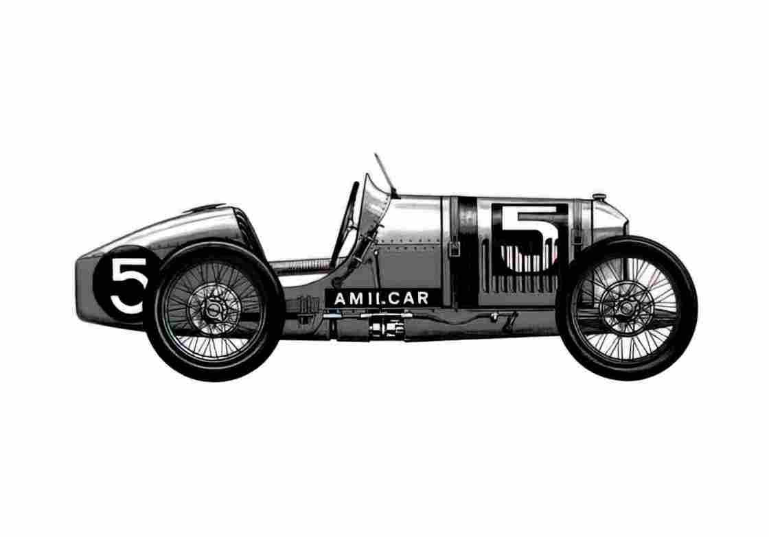 Blueprint Other Amilcar G6 OW 1926 A4 Photo Print