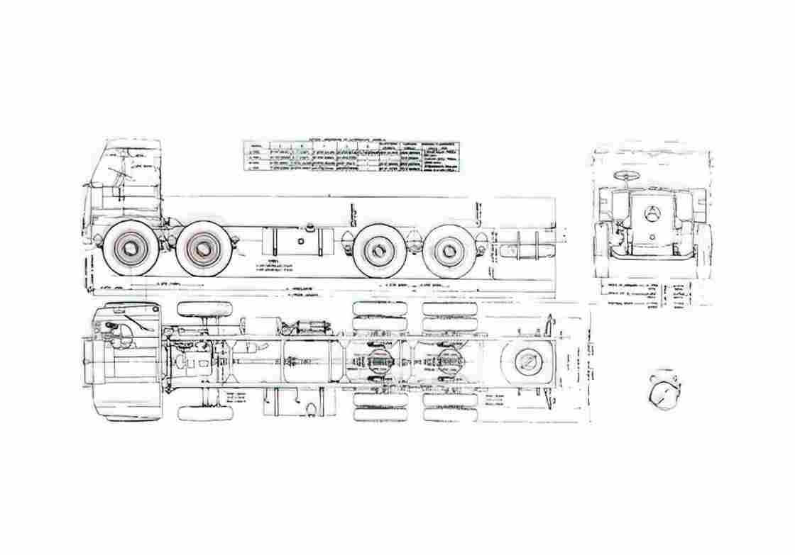 Blueprint Other Atkinson 8 wheeler Truck A4 Photo Print