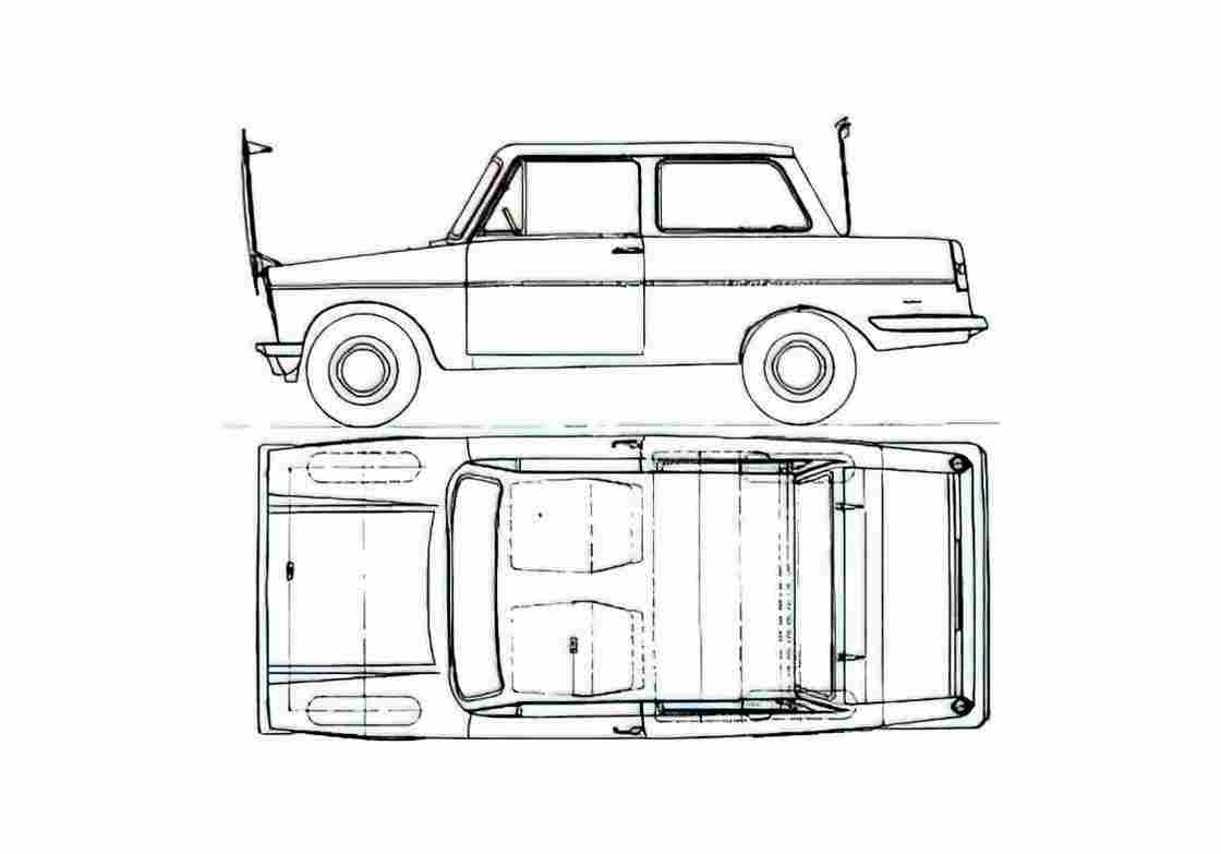 Blueprint Other Autocars Carmel 1.2 Sedan 1967 A4 Photo Print