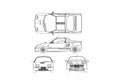 Blueprint Other Autozam AZ 1 Coupe A4 Photo Print