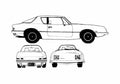 Blueprint Other Avanti Coupe 1986 A4 Photo Print