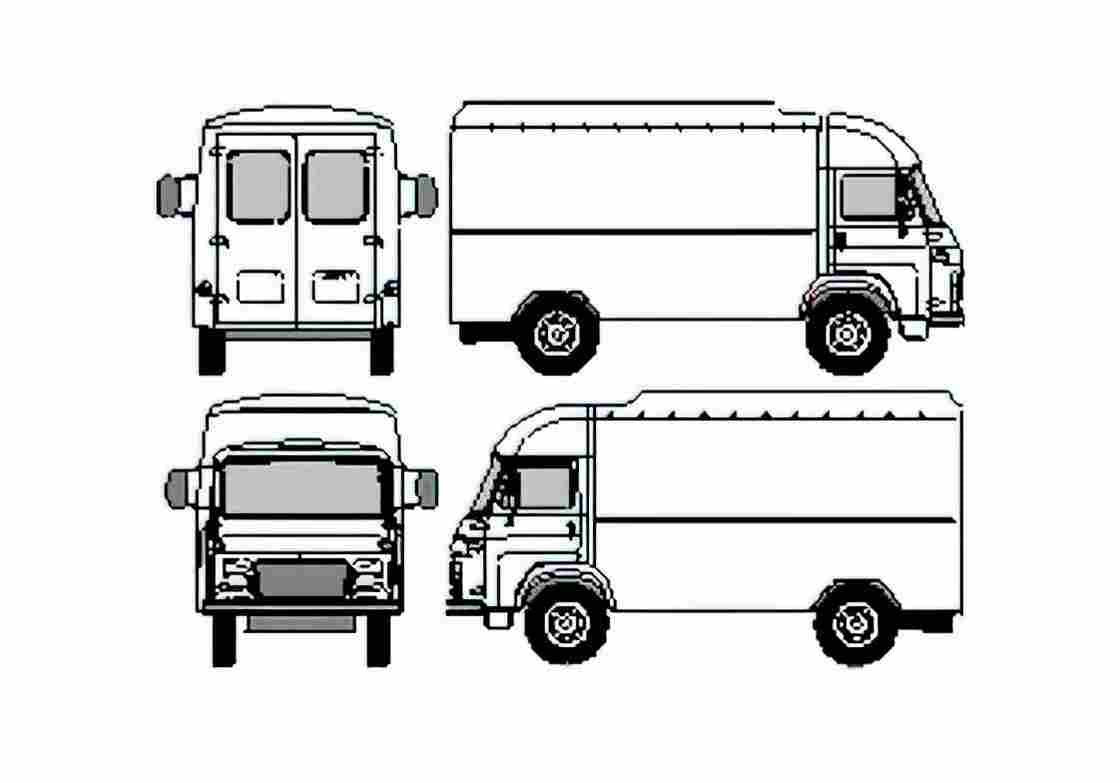 Blueprint Other Avia Van 1992 A4 Photo Print