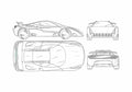 Blueprint Other Fioravanti Coupe A4 Photo Print