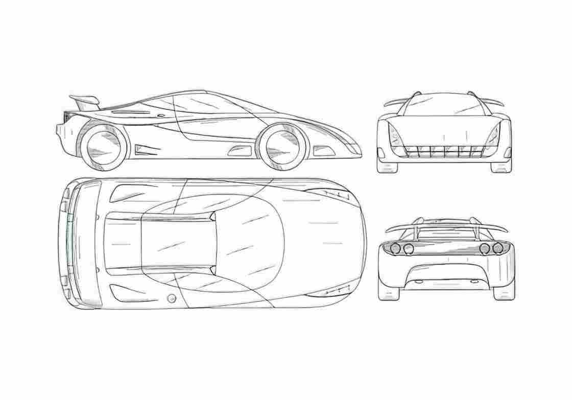 Blueprint Other Fioravanti Coupe A4 Photo Print