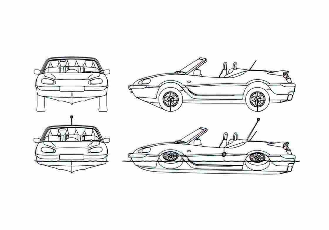 Blueprint Other Gibbs Aquada Coupe 2006 A4 Photo Print