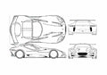 Blueprint Other Gillet Vertigo Coupe A4 Photo Print
