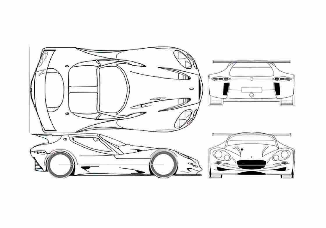 Blueprint Other Gillet Vertigo Coupe A4 Photo Print