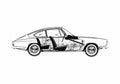 Blueprint Other Glas 1300GT Coupe 1965 A4 Photo Print