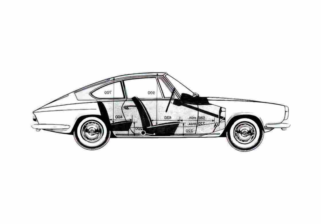 Blueprint Other Glas 1300GT Coupe 1965 A4 Photo Print