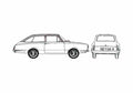 Blueprint Other Glas 1304CL Wagon 1966 A4 Photo Print